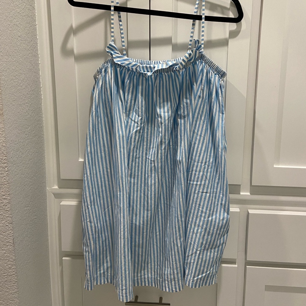 Blue Striped Mini Dress